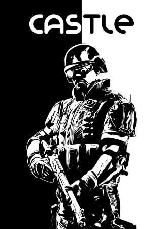 Castle R6 Siege operator B&W design by r6siegecenter