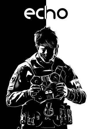 Echo R6 Siege operator B&W design by r6siegecenter