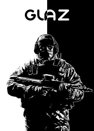 Glaz R6 Siege operator B&W design by r6siegecenter