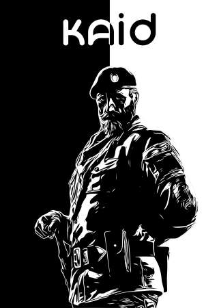 Kaid R6 Siege B&W design by r6siegecenter