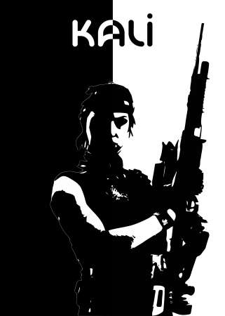 Kali R6 operator poster black&white by r6siegecenter