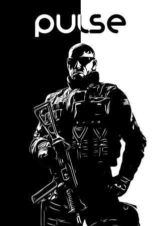 Pulse R6 Siege operator B&W design by r6siegecenter