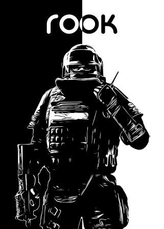 Rook R6 Siege B&W design by r6siegecenter