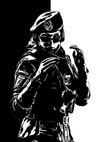 Zofia R6 BW art by r6siegecenter