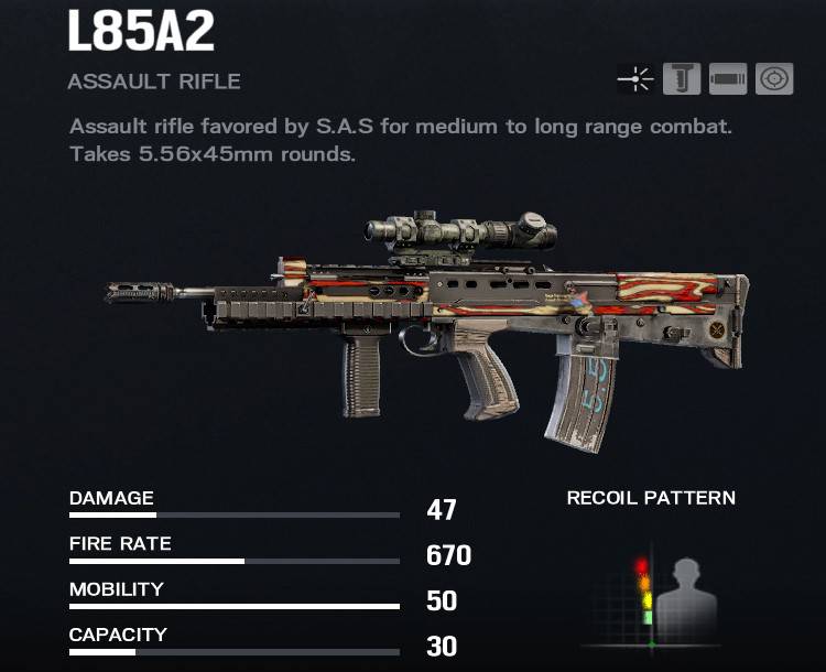 Rainbow Six Siege L85A2 weapon Y5S3 updated